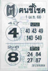 หวยฅนชี้โชค 1/4/66