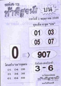 หวยท้าพิสูจน์บน 2/5/66