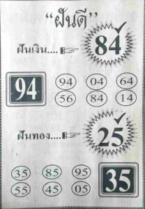 หวยฝันดี 2/5/66