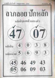 หวยลาภลอยปักหลัก 2/5/66