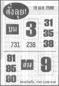 หวยสั่งลุย 16/4/66