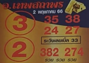 หวยอาจารย์เทพสถาพร 2/5/66