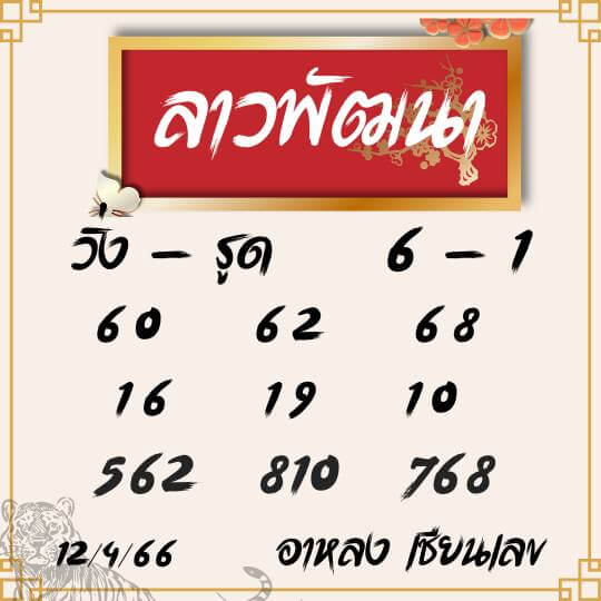 แนวทางหวยลาว 12/4/66 ชุดที่ 7