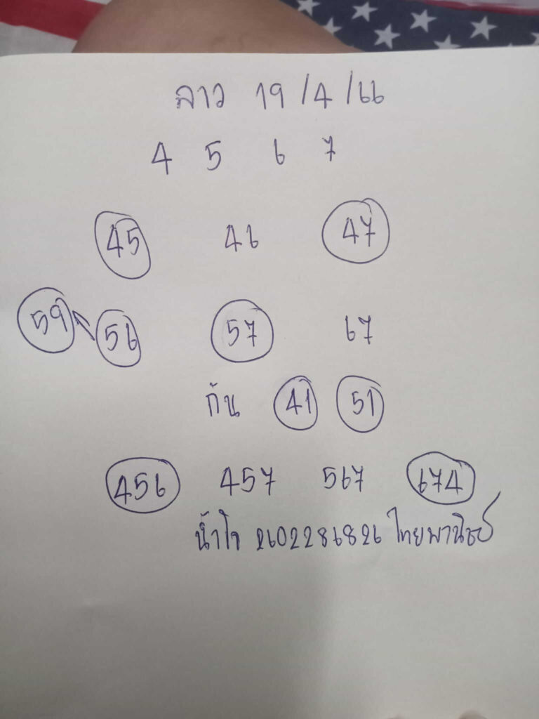 แนวทางหวยลาว 19/4/66 ชุดที่ 1