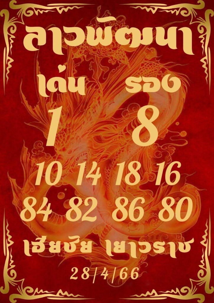 แนวทางหวยลาว 28/4/66 ชุดที่ 7