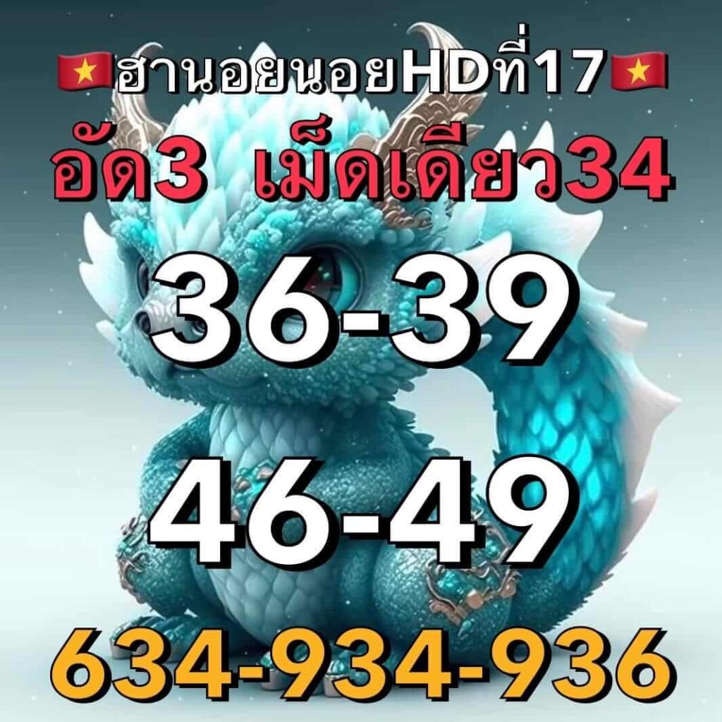 แนวทางหวยฮานอย 17/4/66 ชุดที่ 3