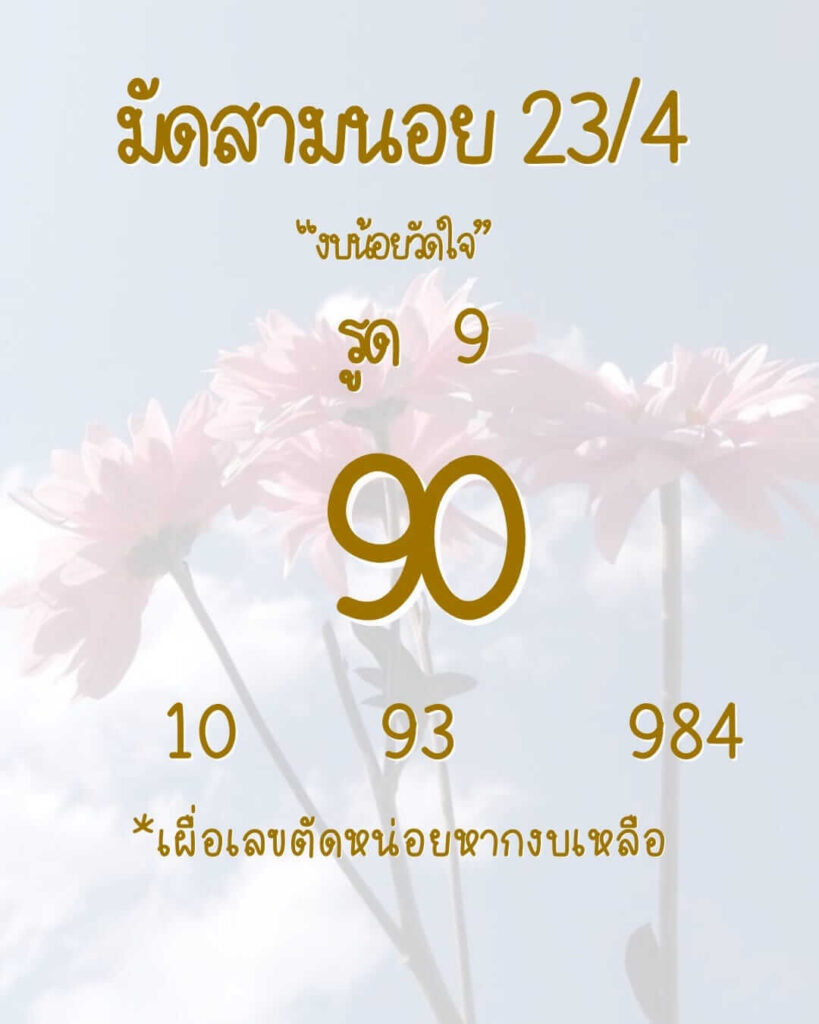 แนวทางหวยฮานอย 23/4/66 ชุดที่ 2