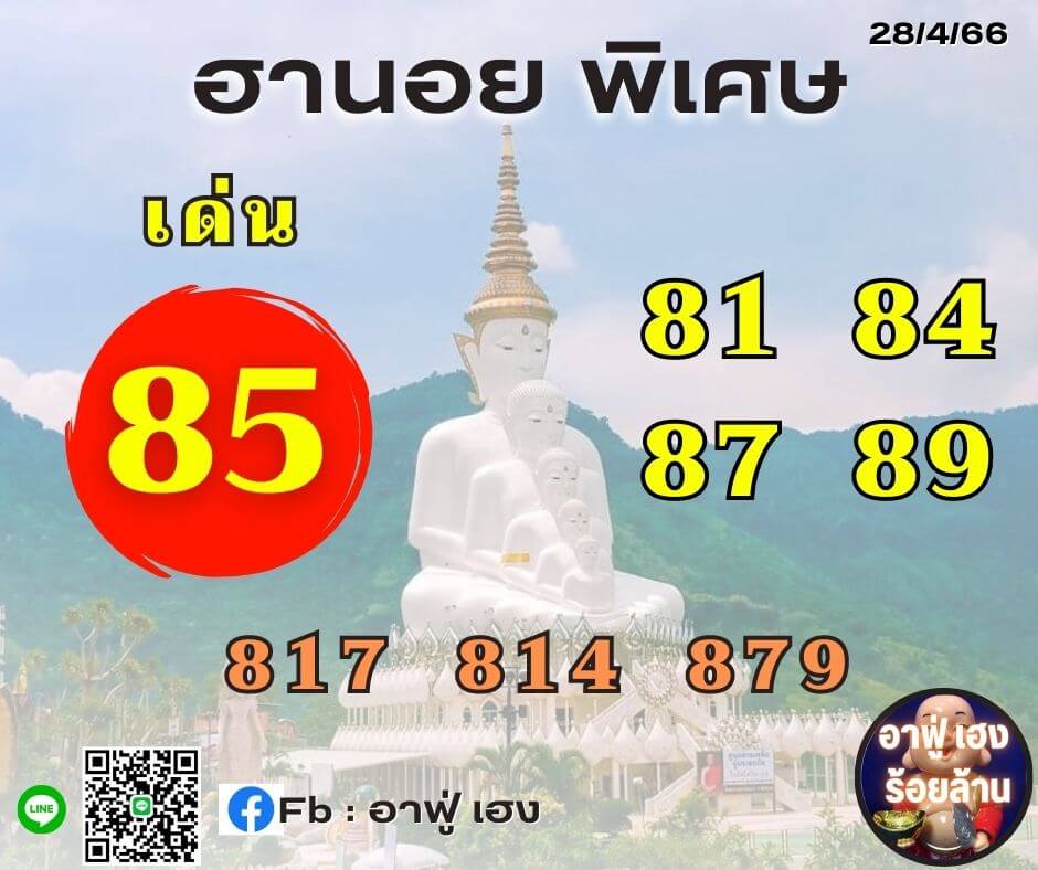 แนวทางหวยฮานอย 28/4/66 ชุดที่ 1