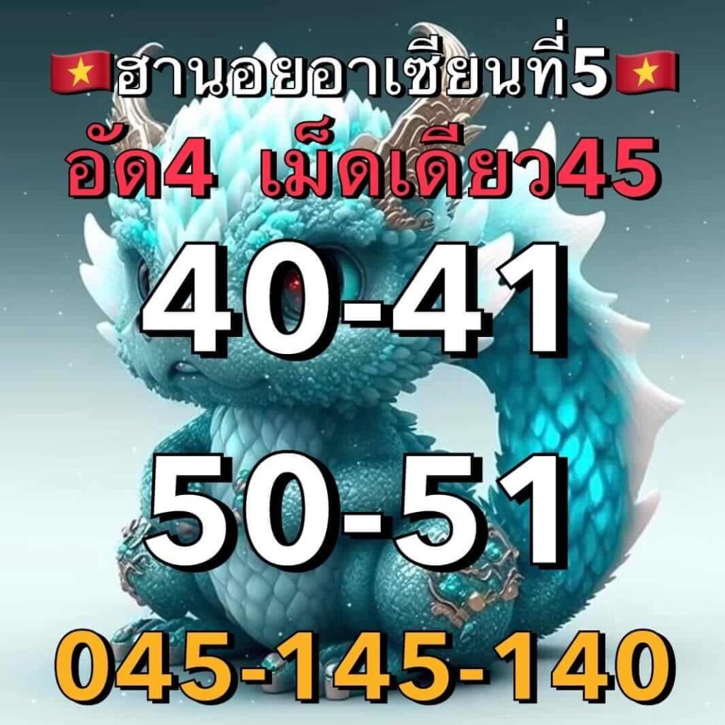 แนวทางหวยฮานอย 4/4/66 ชุดที่ 1