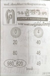 หวยคนสู้ชีวิต 2/5/66