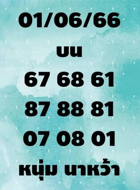 หวยหนุ่มนาหว้า 1/6/66