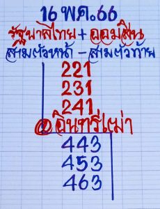 หวยอินทรีเฒ่า 16/5/66