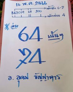 หวยอุดมธัญญาหาร 16/5/66