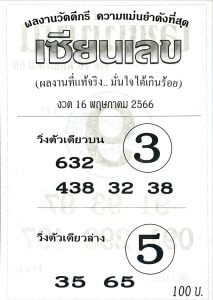 หวยเซียนเลข 16/5/66