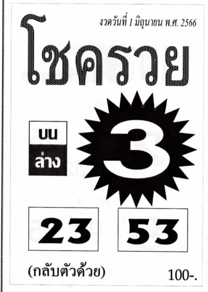 หวยโชครวย 1/6/66