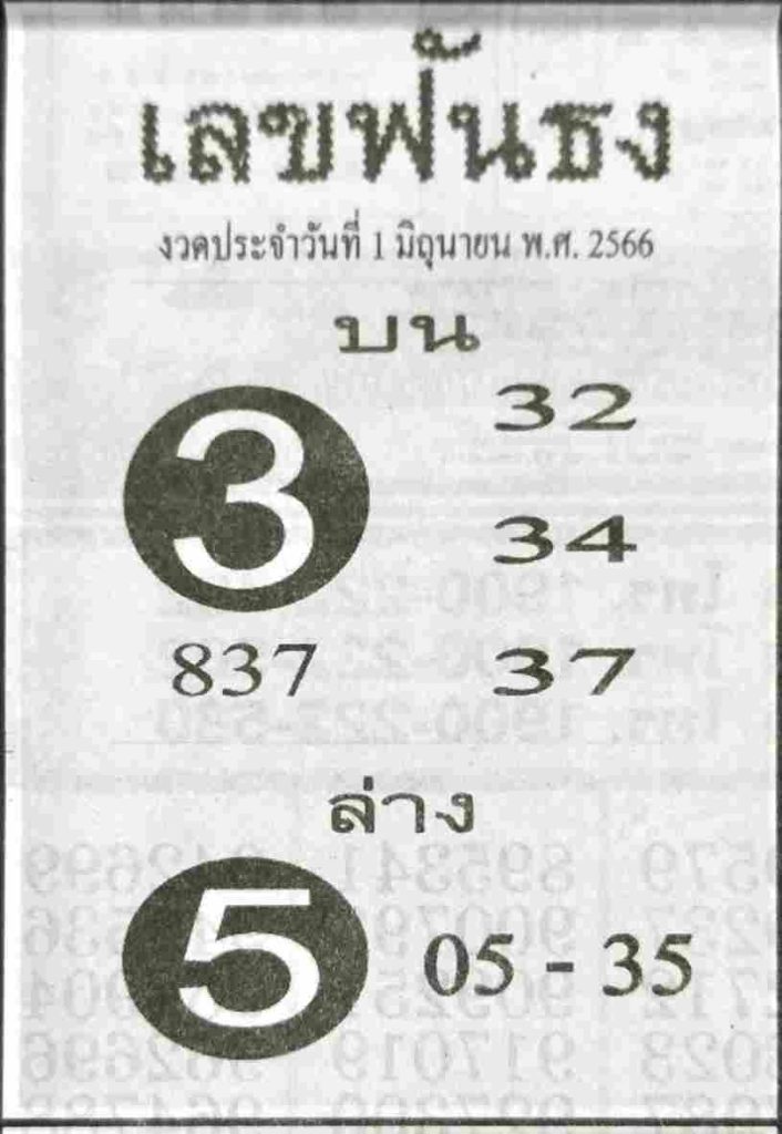 เลขฟันธง 1/6/66
