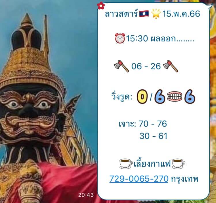 แนวทางหวยลาว 15/5/66 ชุดที่ 11