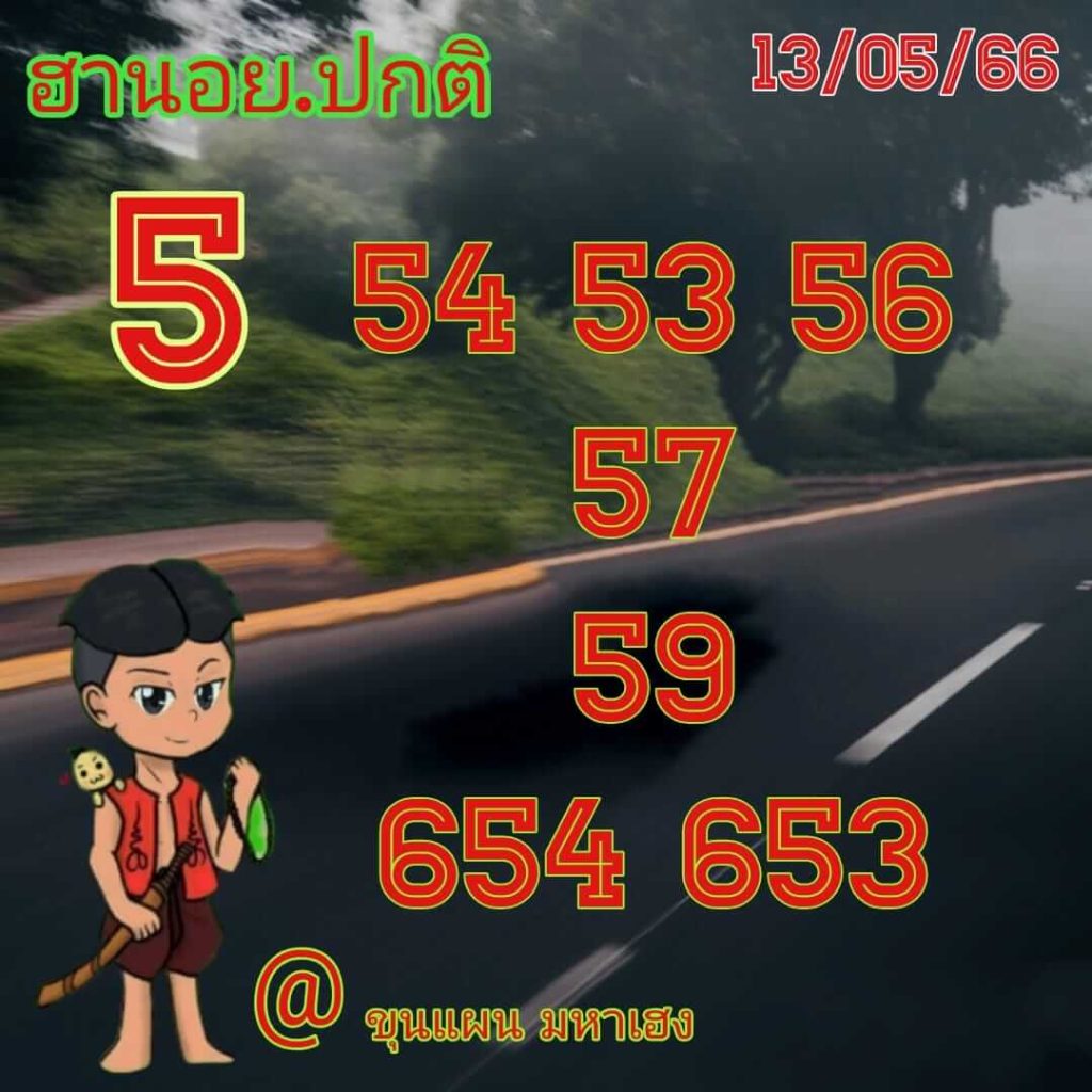 แนวทางหวยฮานอย 13/5/66 ชุดที่ 15