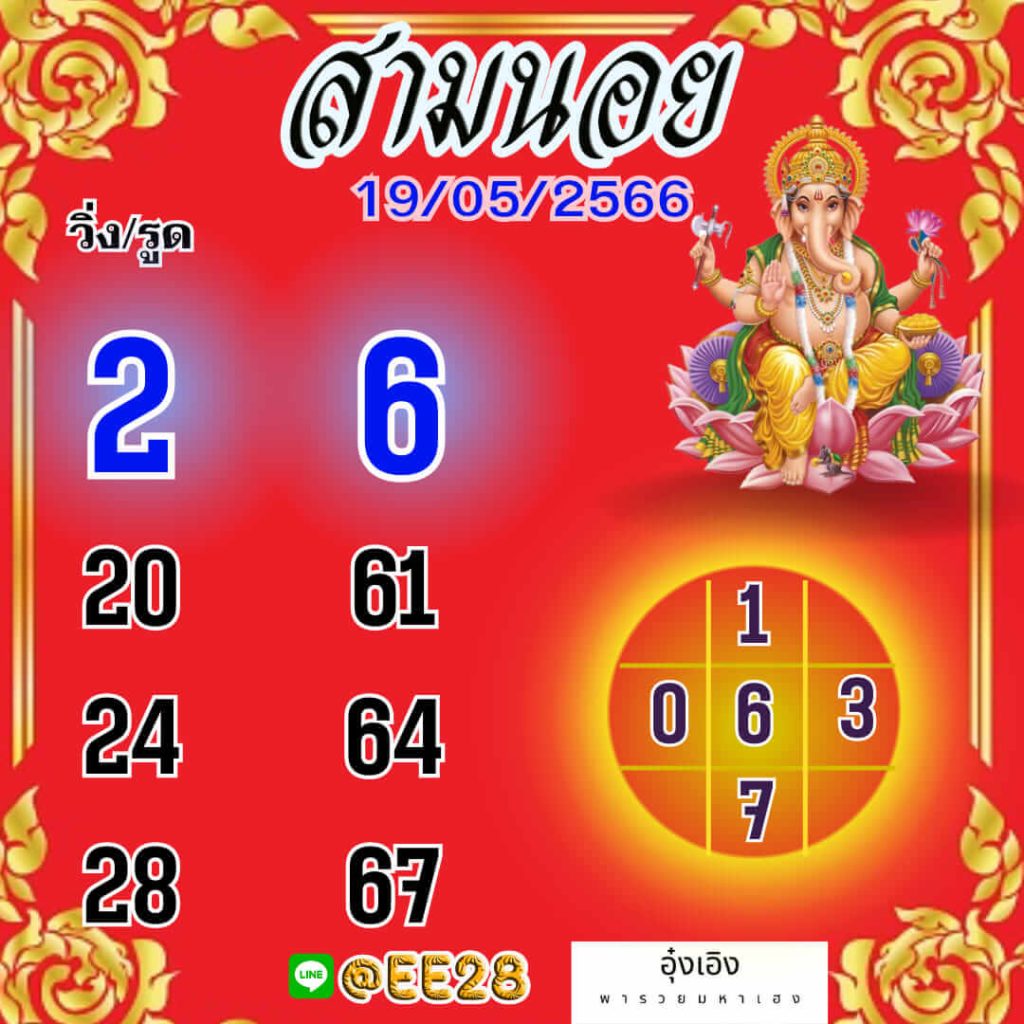 แนวทางหวยฮานอย 19/5/66 ชุดที่ 3