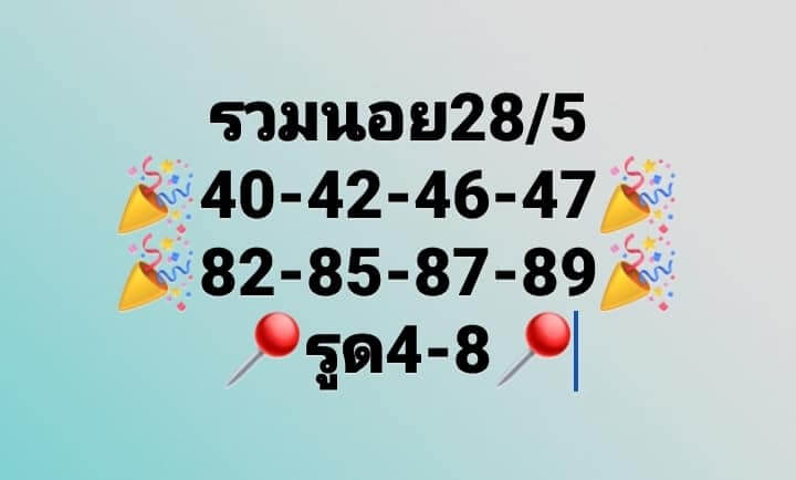 แนวทางหวยฮานอย 28/5/66 ชุดที่ 2