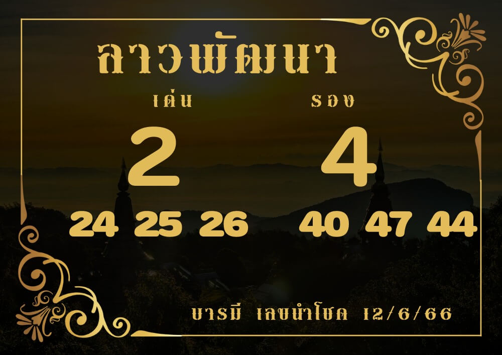 แนวทางหวยลาว 12/6/66 ชุดที่ 2