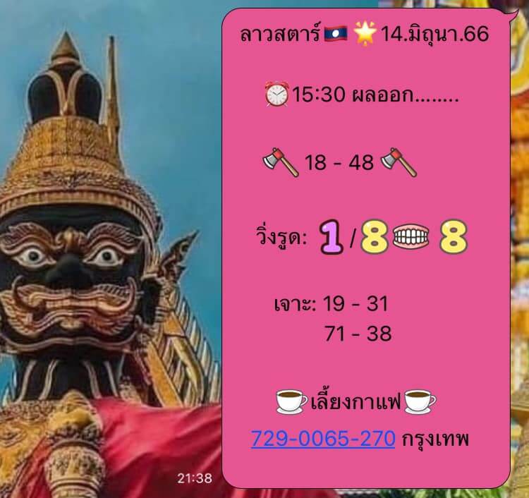 แนวทางหวยลาว 14/6/66 ชุดที่ 8