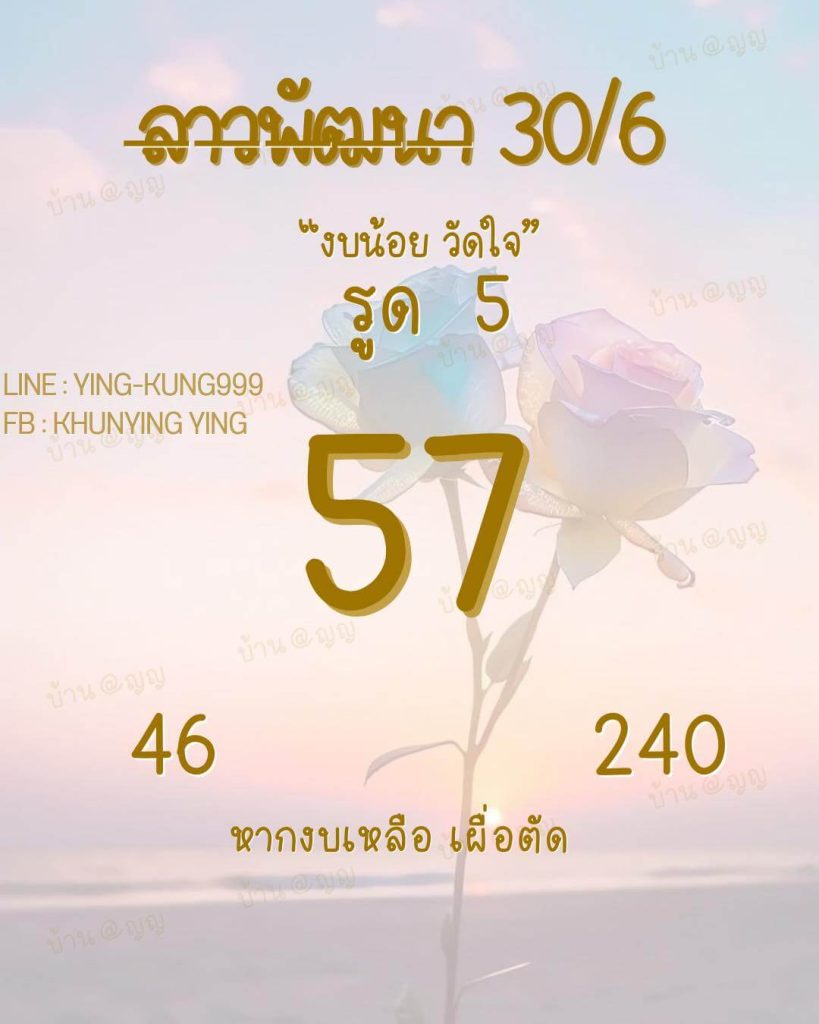 แนวทางหวยลาว 30/6/66 ชุดที่ 14