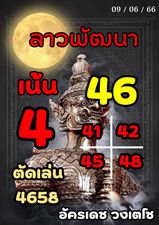 แนวทางหวยลาว 9/6/66 ชุดที่ 1