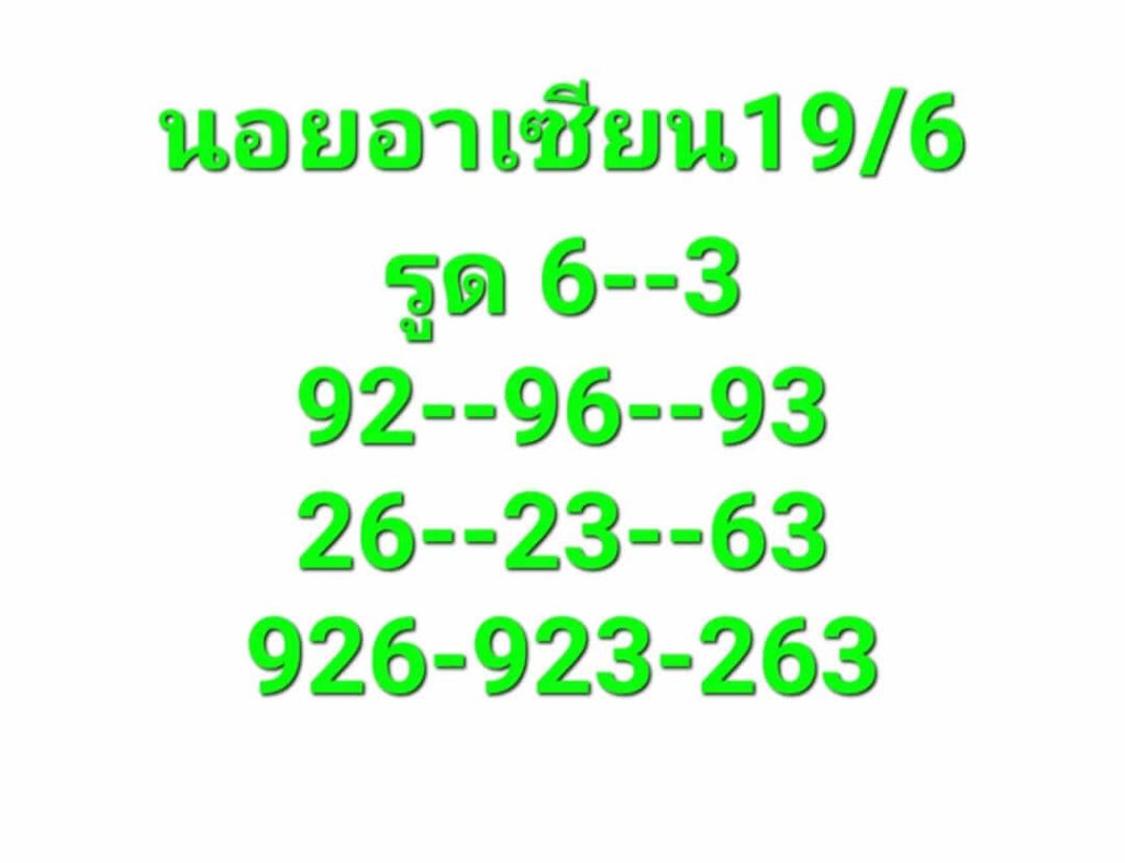 แนวทางหวยฮานอย 19/6/66 ชุดที่ 4