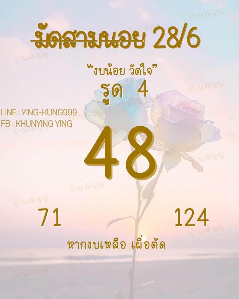 แนวทางหวยฮานอย 28/6/66 ชุดที่ 15