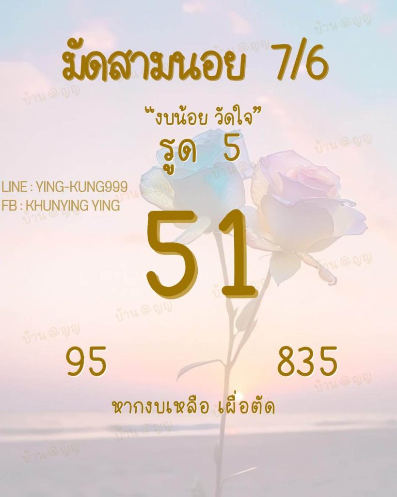 แนวทางหวยฮานอย 7/6/66 ชุดที่ 1