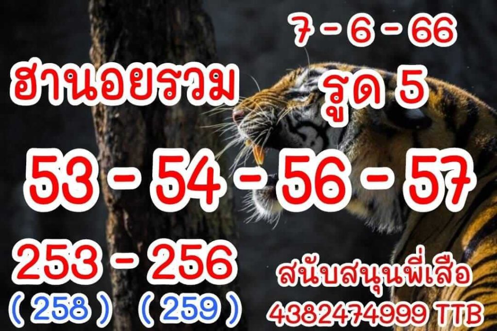 แนวทางหวยฮานอย 7/6/66 ชุดที่ 2