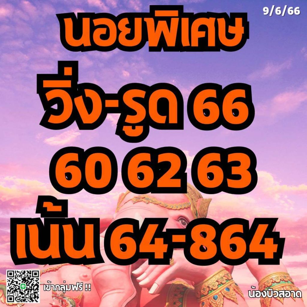 แนวทางหวยฮานอย 9/6/66 ชุดที่ 15