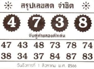 หวยจ่าชิต 31/7/66