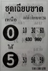 หวยชุดเฉียบขาด 31/7/66