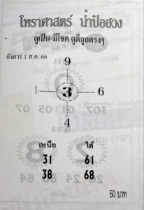 หวยน่ำป๋อฮวง 31/7/66