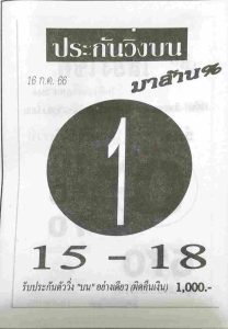 หวยประกันวิ่งบน 16/7/66