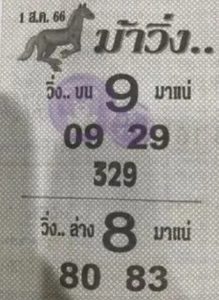 หวยม้าวิ่ง 31/7/66
