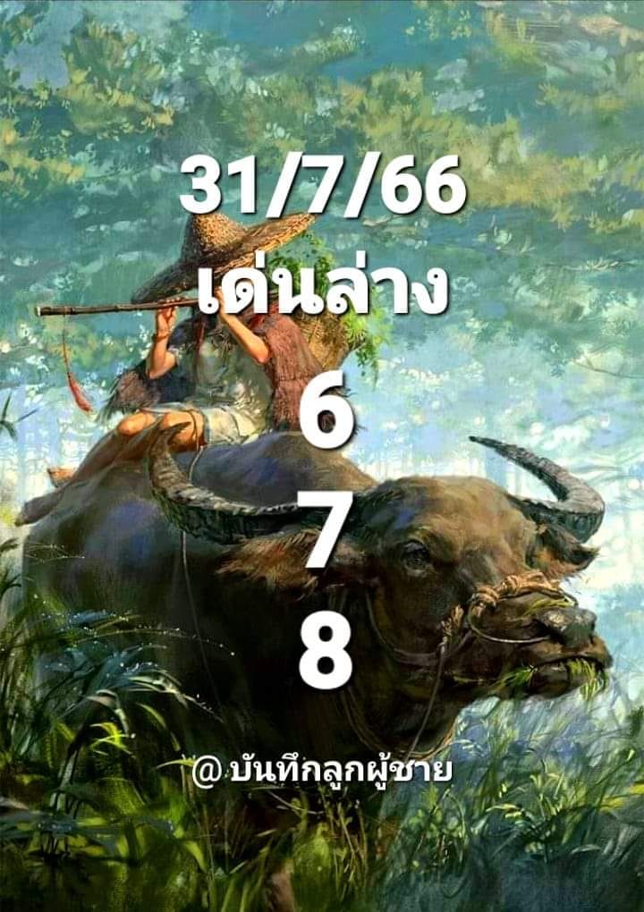 หวยลูกผู้ชาย 31/7/66