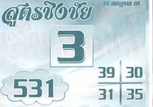 หวยสูตรชิงชัย 16/7/66