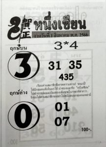 หวยหนึ่งเซียน 31/7/66