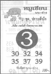 หวยหมูเซียน 31/7/66
