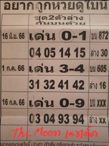 หวยอยากถูกหวยดูใบนี้ 16/7/66