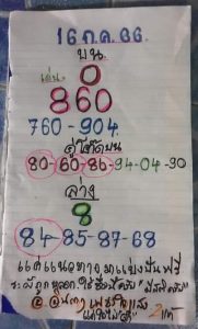 หวยอาจารย์อินตา 16/7/66