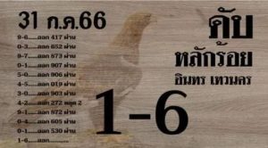 หวยอินทรเทวนคร 31/7/66