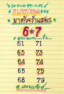 หวยเณรแก้ว 31/7/66