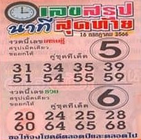 เลขสรุปนาทีสุดท้าย 16/7/66