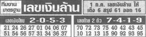 เลขเงินล้าน 31/7/66
