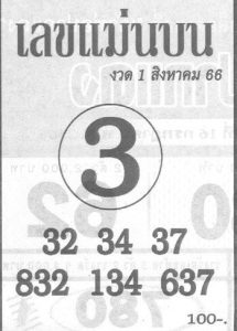 เลขแม่นบน 31/7/66