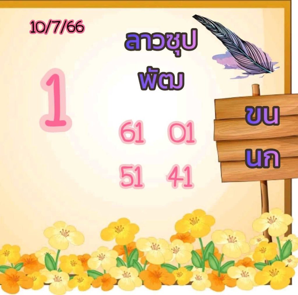 แนวทางหวยลาว 10/7/66 ชุดที่ 10